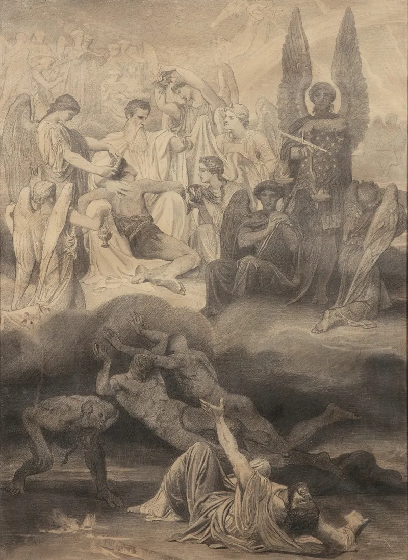 Justice Religious Scene by William Bouguereau - Canvas Print