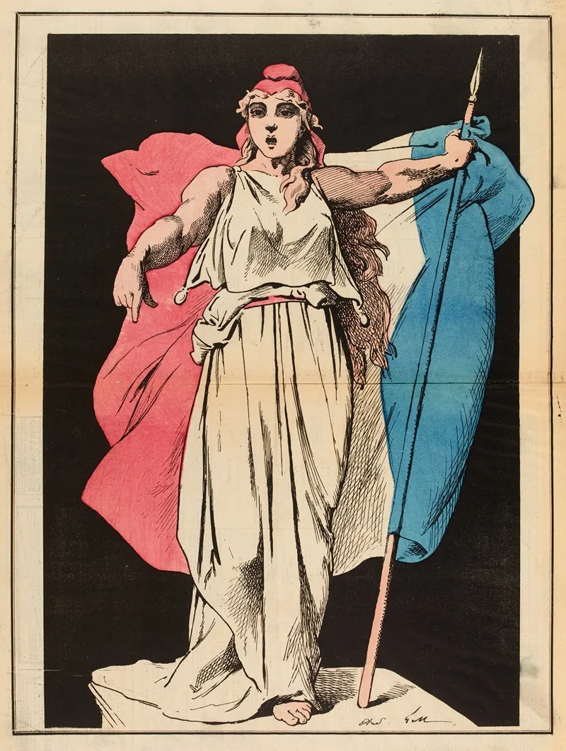 Jy Suis Jy Reste Par Gill Et Lorin by André Gill - Canvas Print