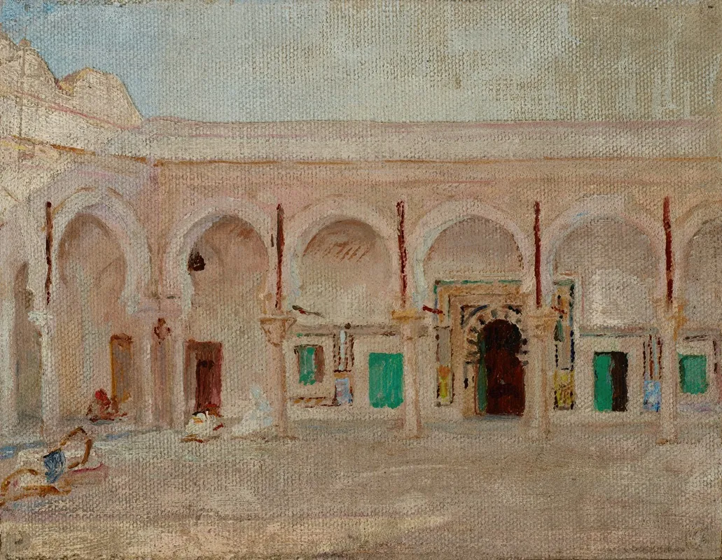 Kairouan Courtyard In The Mosque Of The Sword