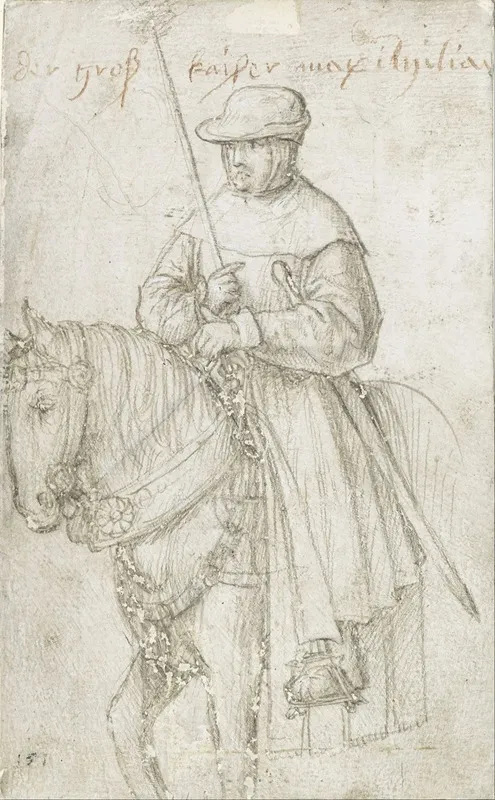 Kaiser Maximilian I In Travel Dress On Horseback