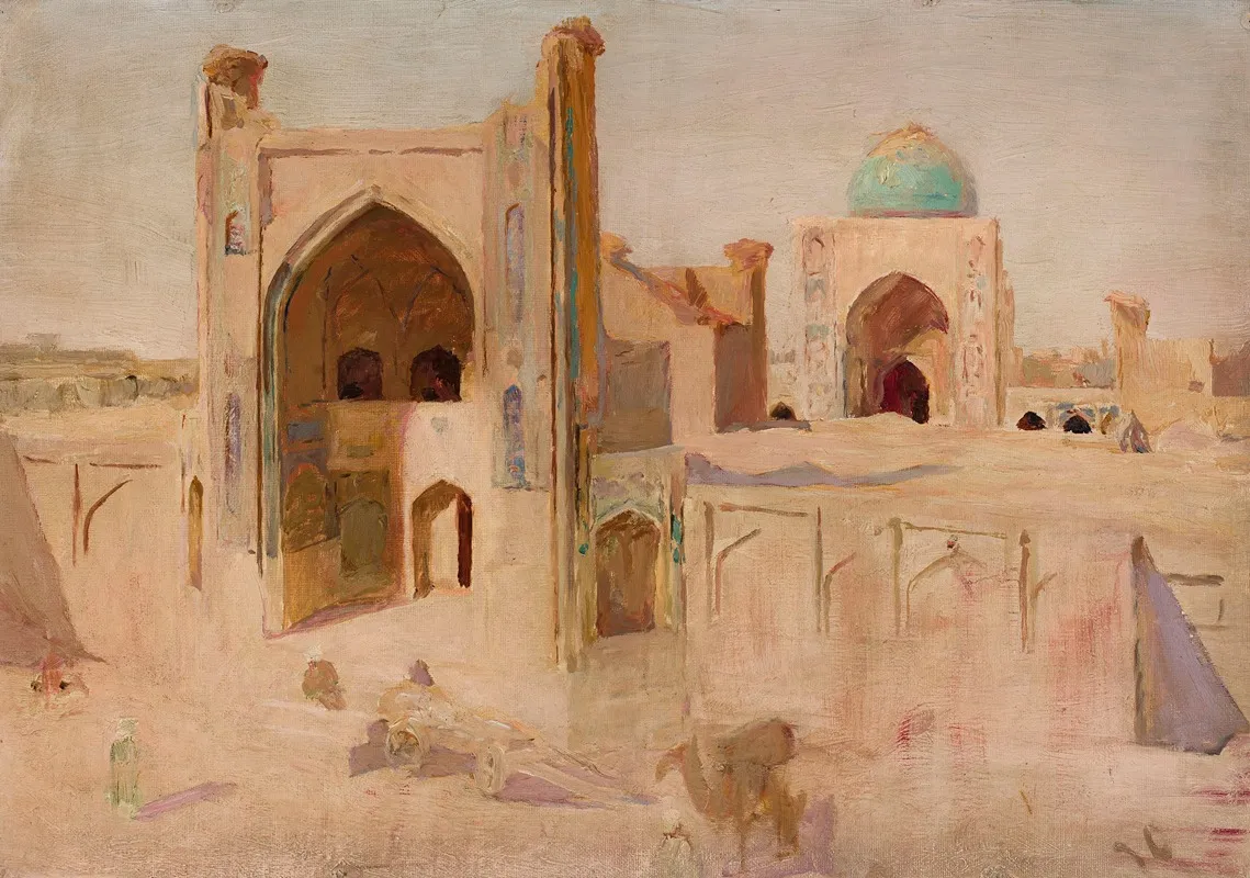 Kalan Mosque In Bukhara From The Journey To Turkestan