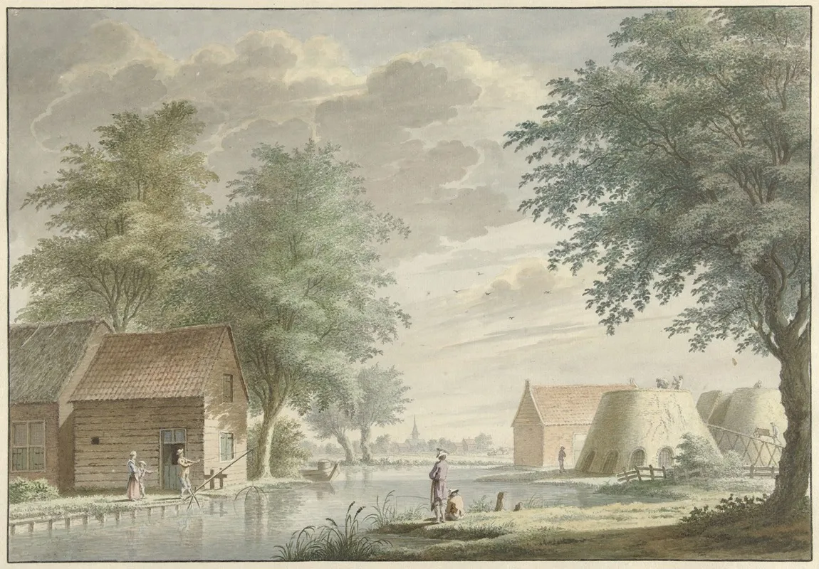 Kalkovens Bij Hillegom by Gerard van Rossum - Canvas Print