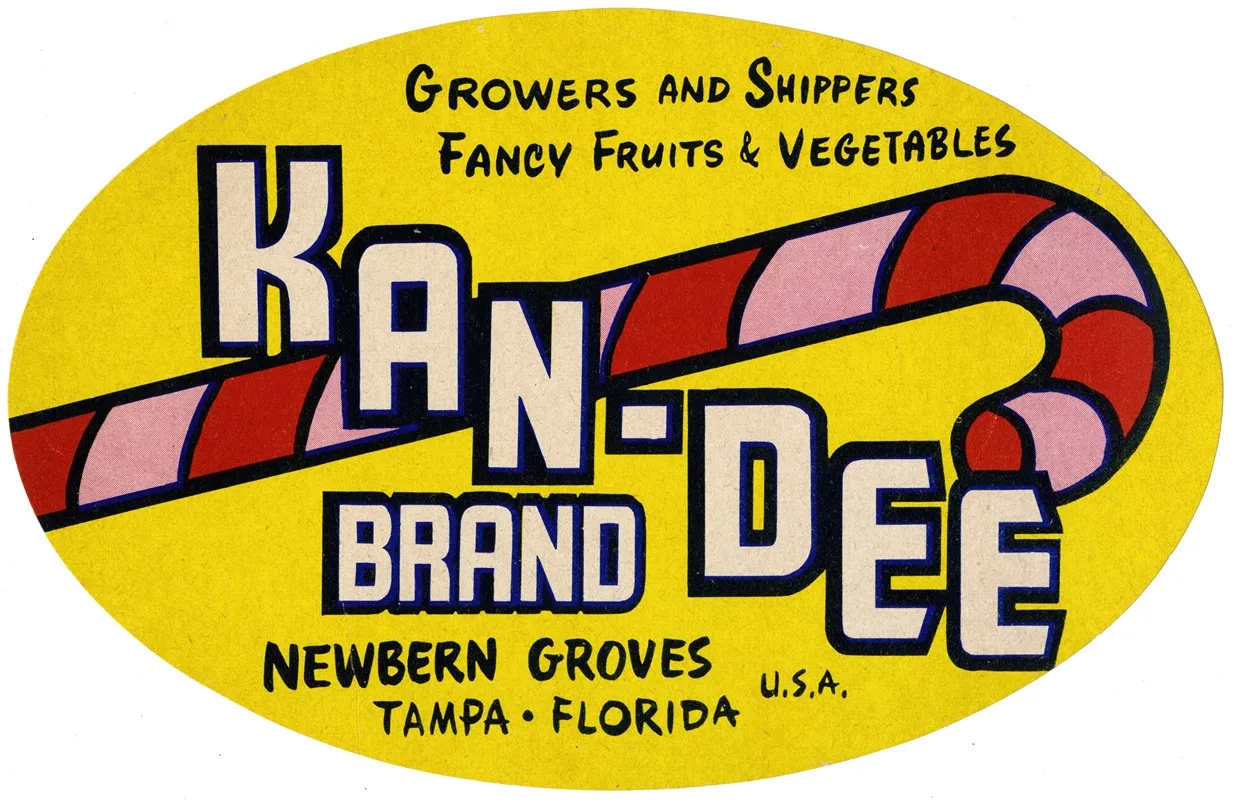 Kan Dee Brand Produce Label