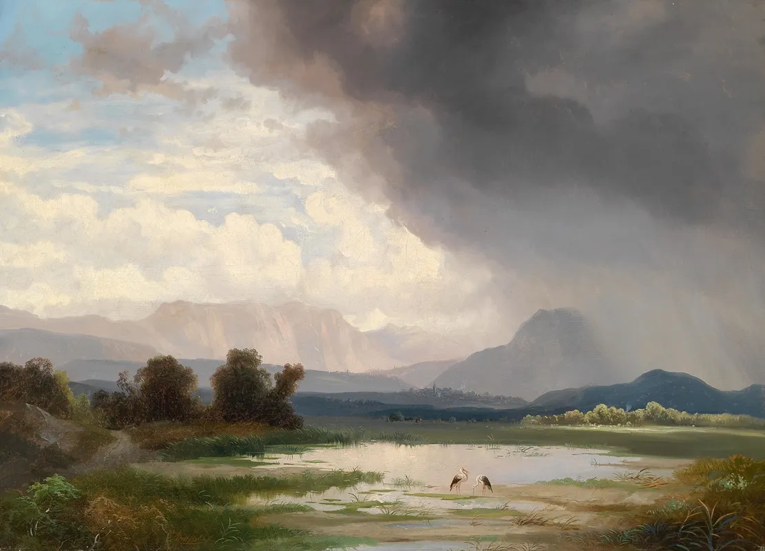 Karawankenlandschaft by Ignaz Raffalt - Canvas Print
