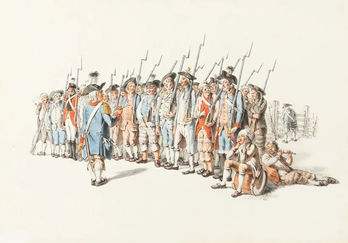 Karikatur Auf Die Berner Miliz Im Ancien Regime