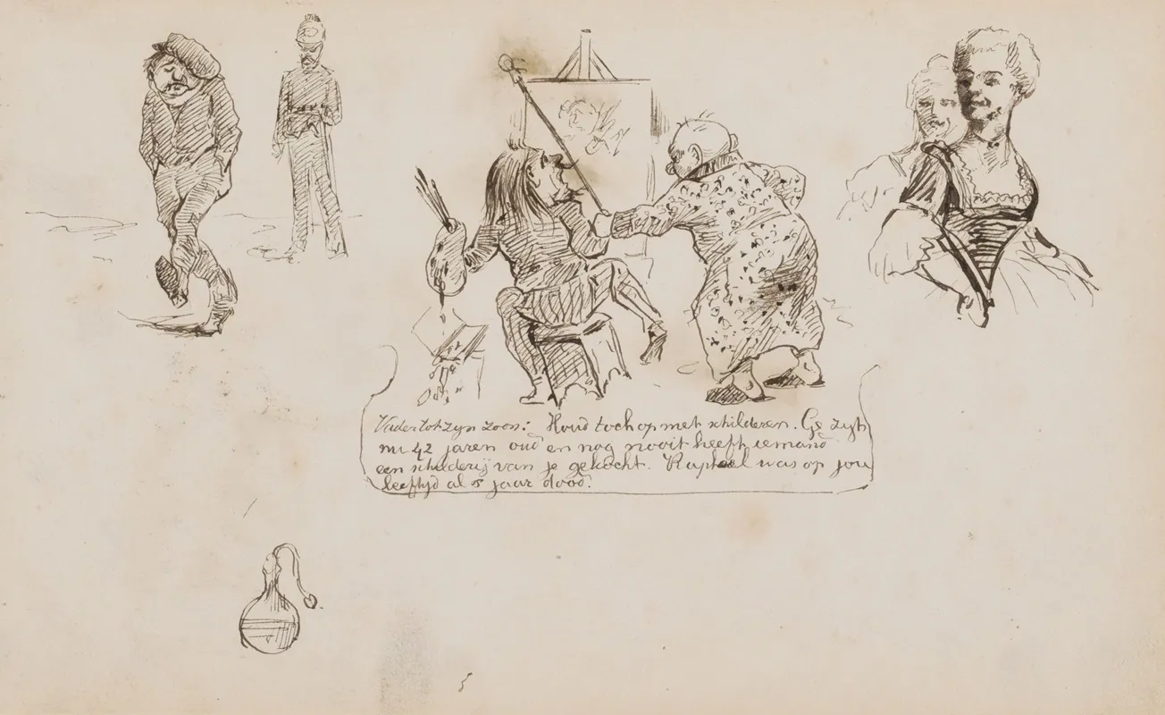 Karikatuur Van De Schilderkunst by Marius Bauer - Canvas Print