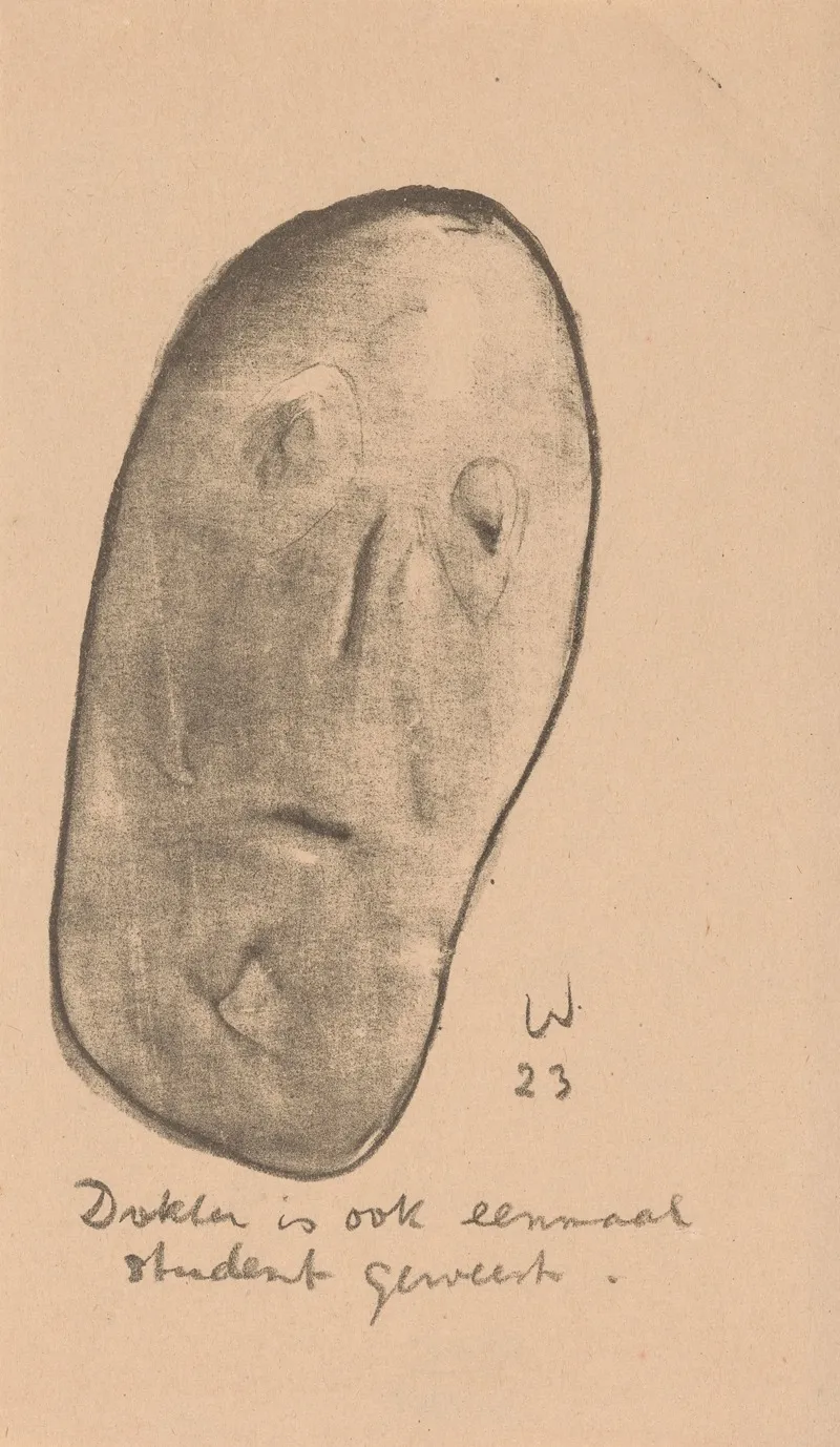 Karikatuur Van Een Dokter by Erich Wichmann - Canvas Print