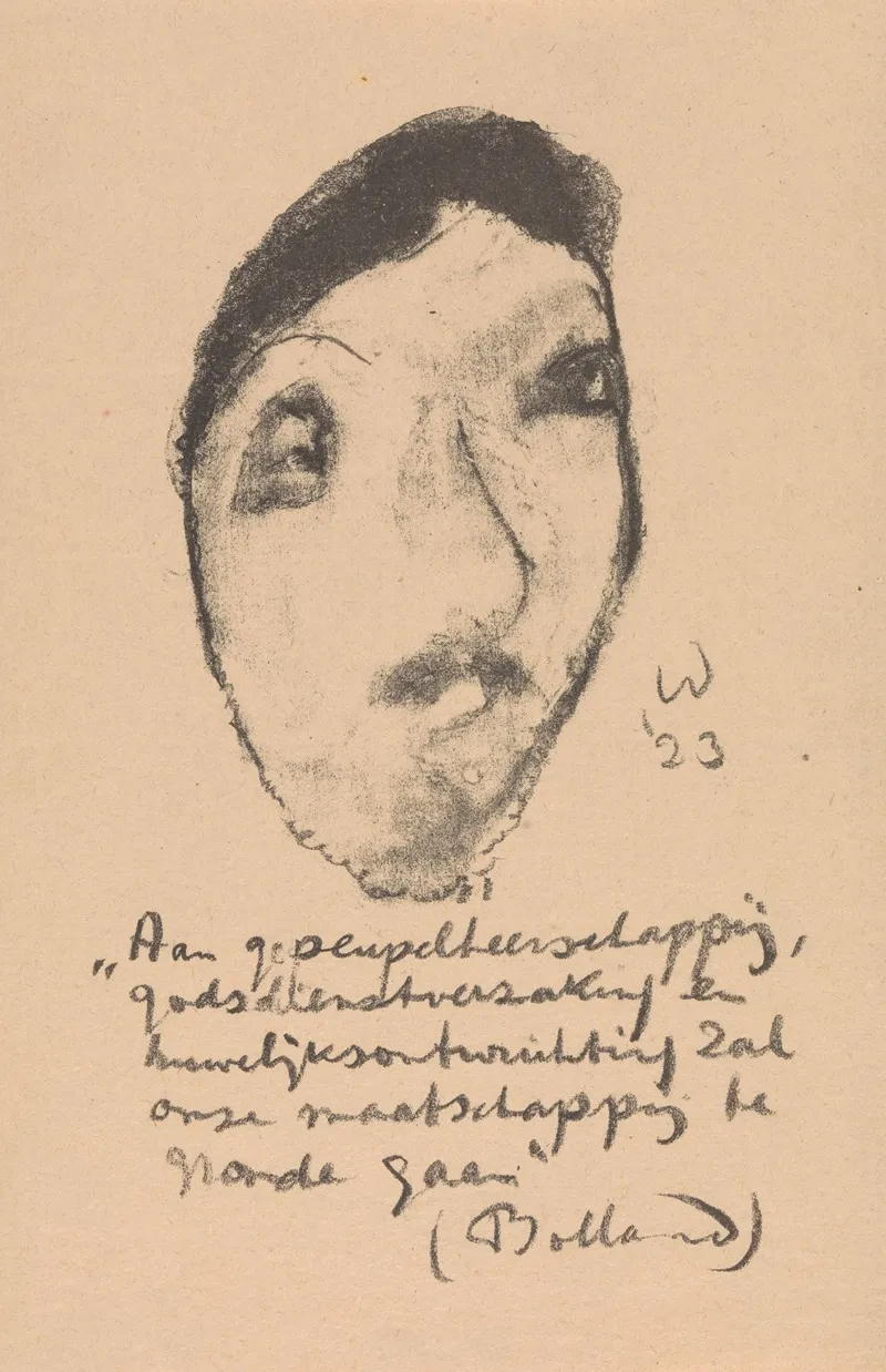 Karikatuur Van Gerard Bolland 2 by Erich Wichmann - Canvas Print