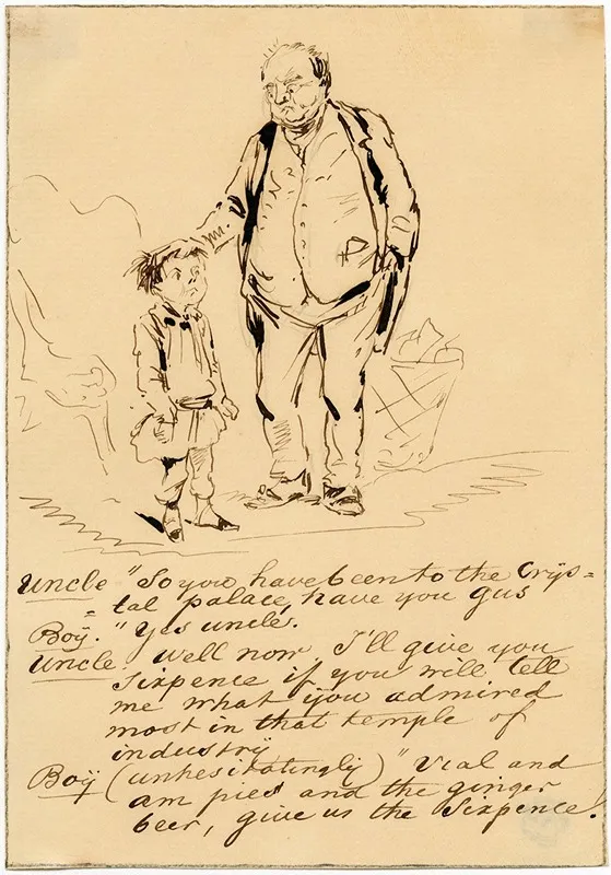 Karikatuur Van Het Crystal Palace