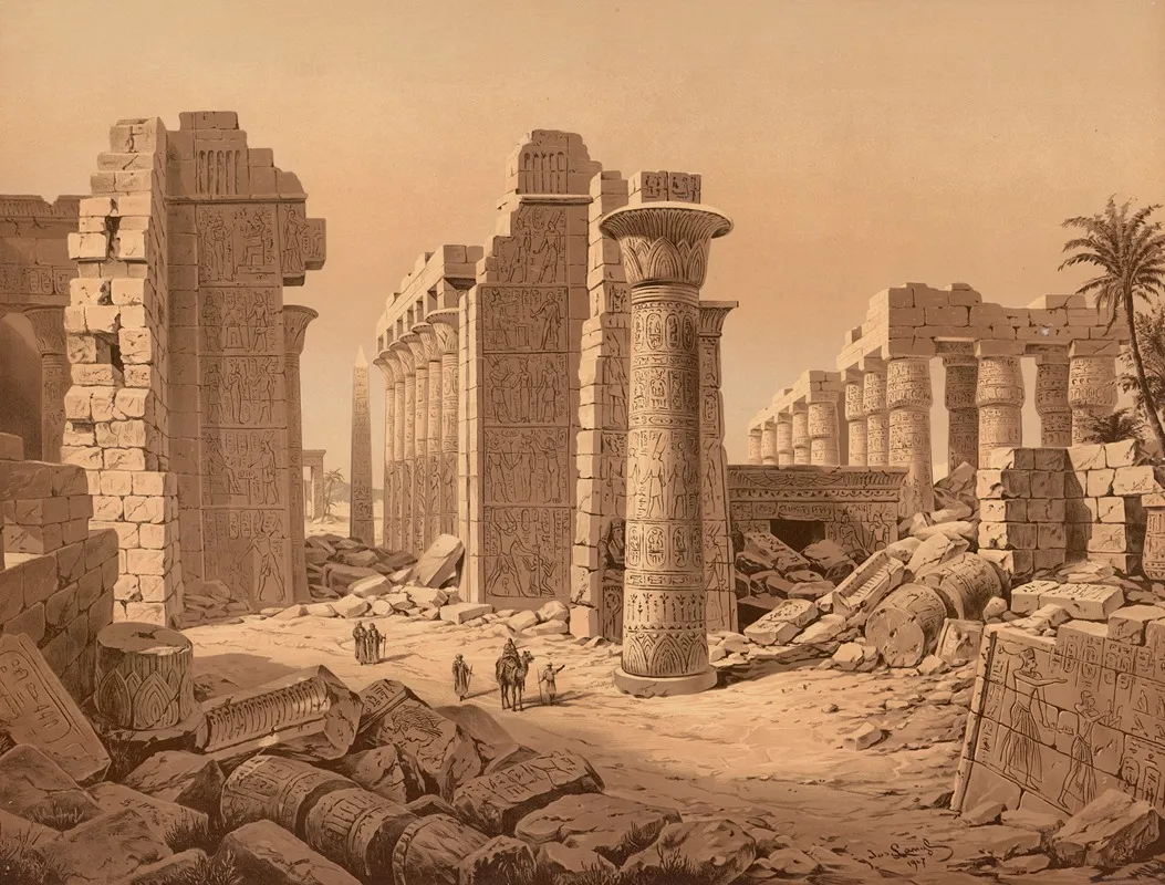 Karnak Temple by Josef Langl - Canvas Print