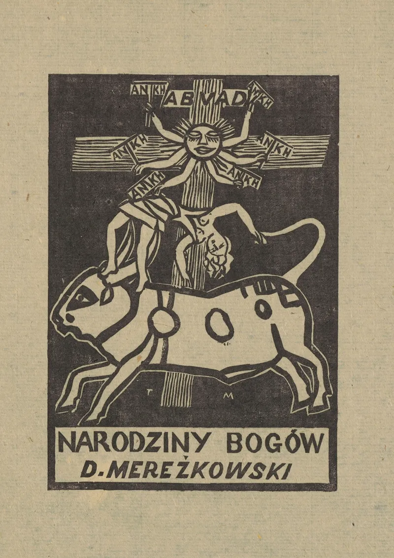 Karta Tytulowa Do Utworu D Merezkowskiego Narodziny Bogow by Tadeusz Makowski - Canvas Print