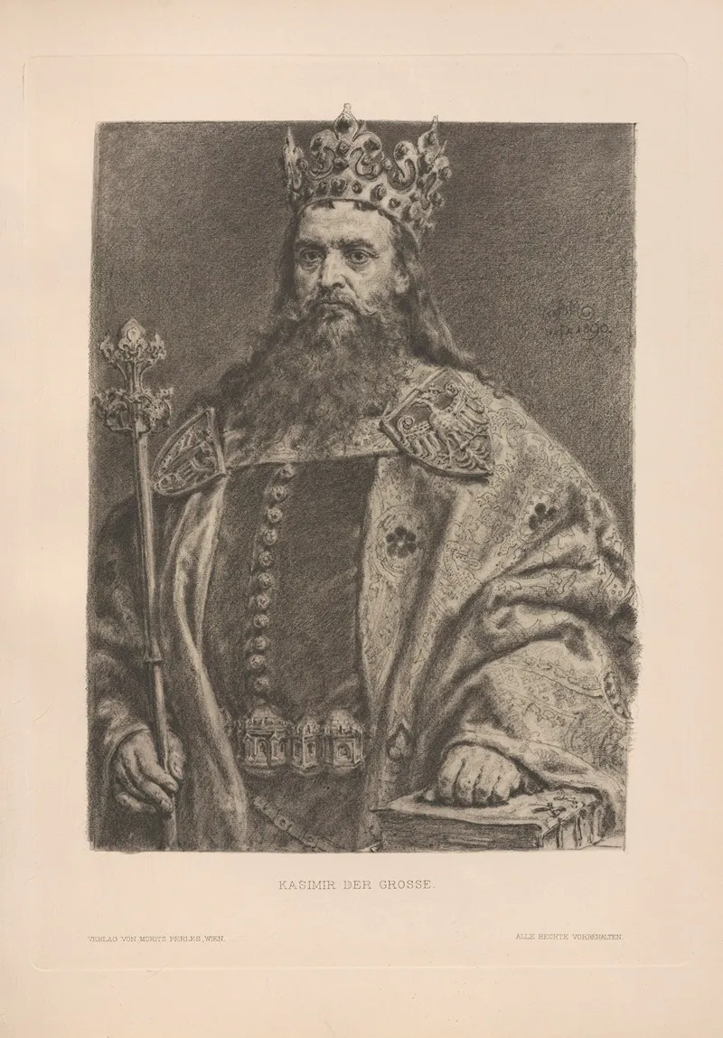 Kasimir Der Grosse by Jan Matejko - Canvas Print