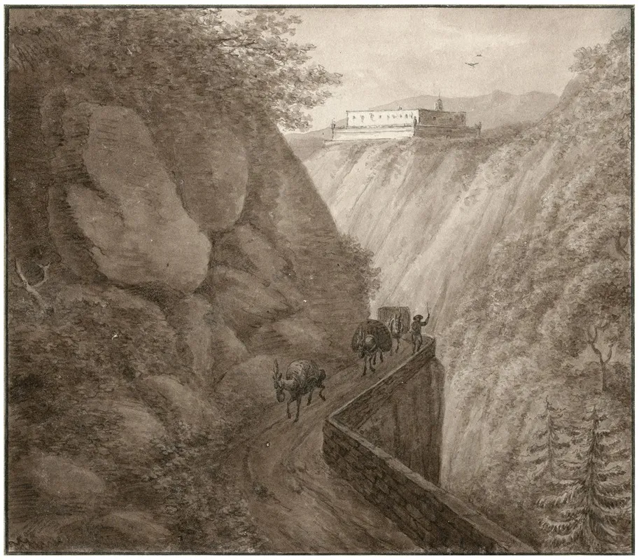 Kasteel Bellegarde Gezien Vanaf Een Bergpas by Otto Howen - Canvas Print