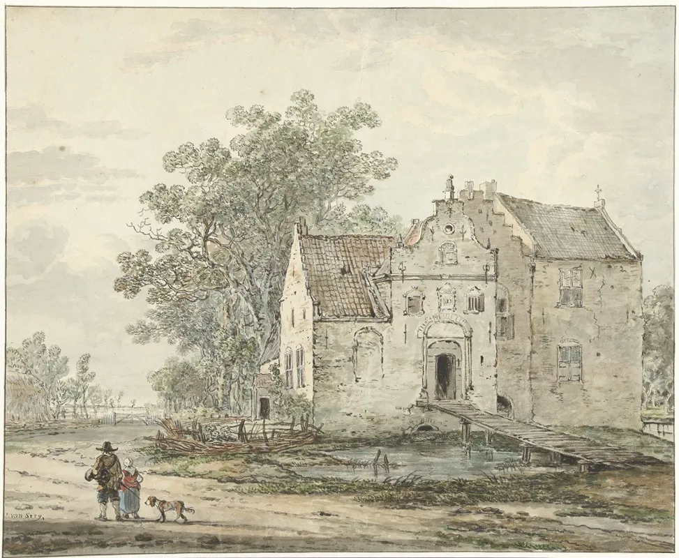 Kasteel Ijzendoorn In De Betuwe by Jacob van Strij - Canvas Print