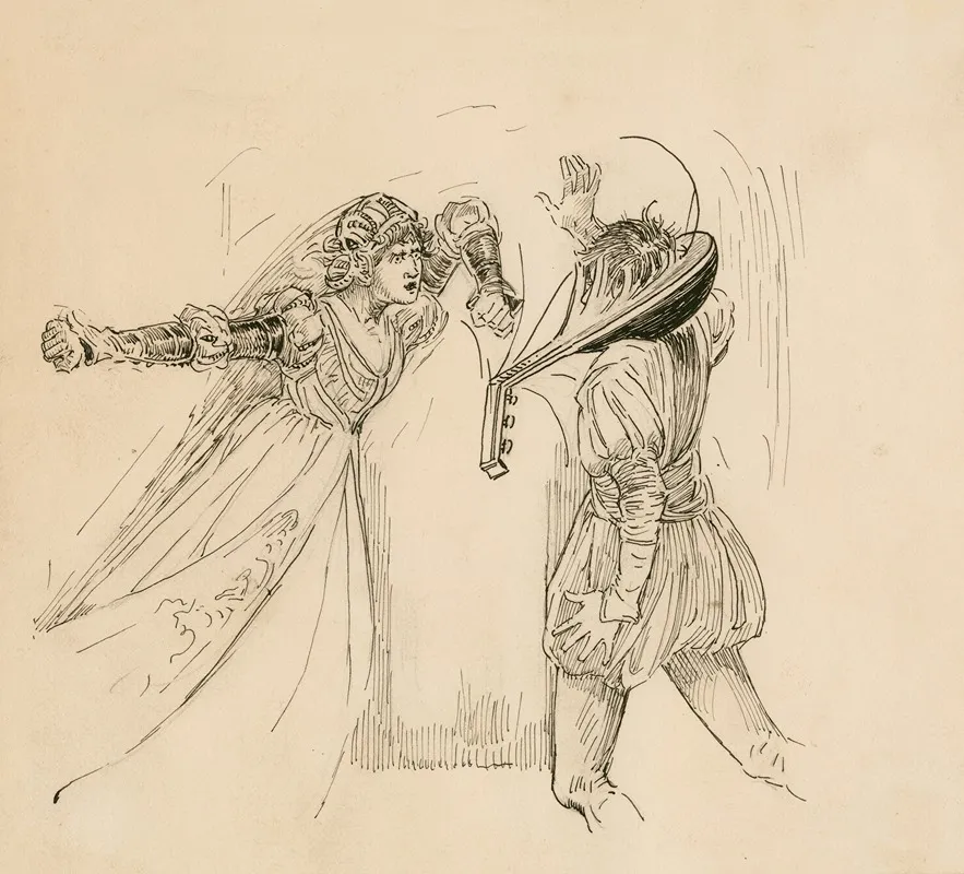 Katharine Music Master by Louis Rhead - Canvas Print