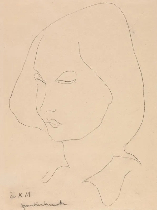 Katherine Mansfield by Henri Gaudier-Brzeska - Canvas Print