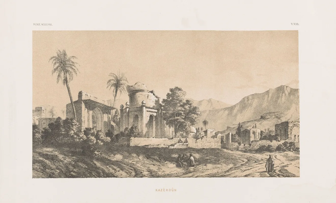 Kazeroun by Eugène Flandin - Canvas Print