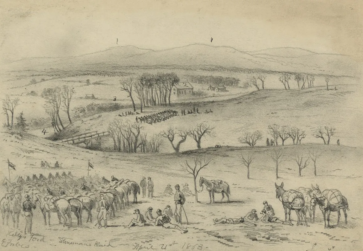 Kellys Ford Stonemans Raid April 21st 1863
