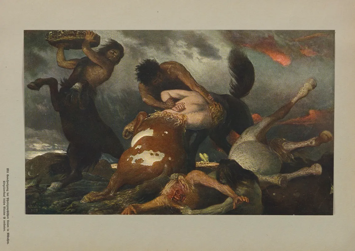 Kentaurenkampf by Arnold Böcklin - Canvas Print