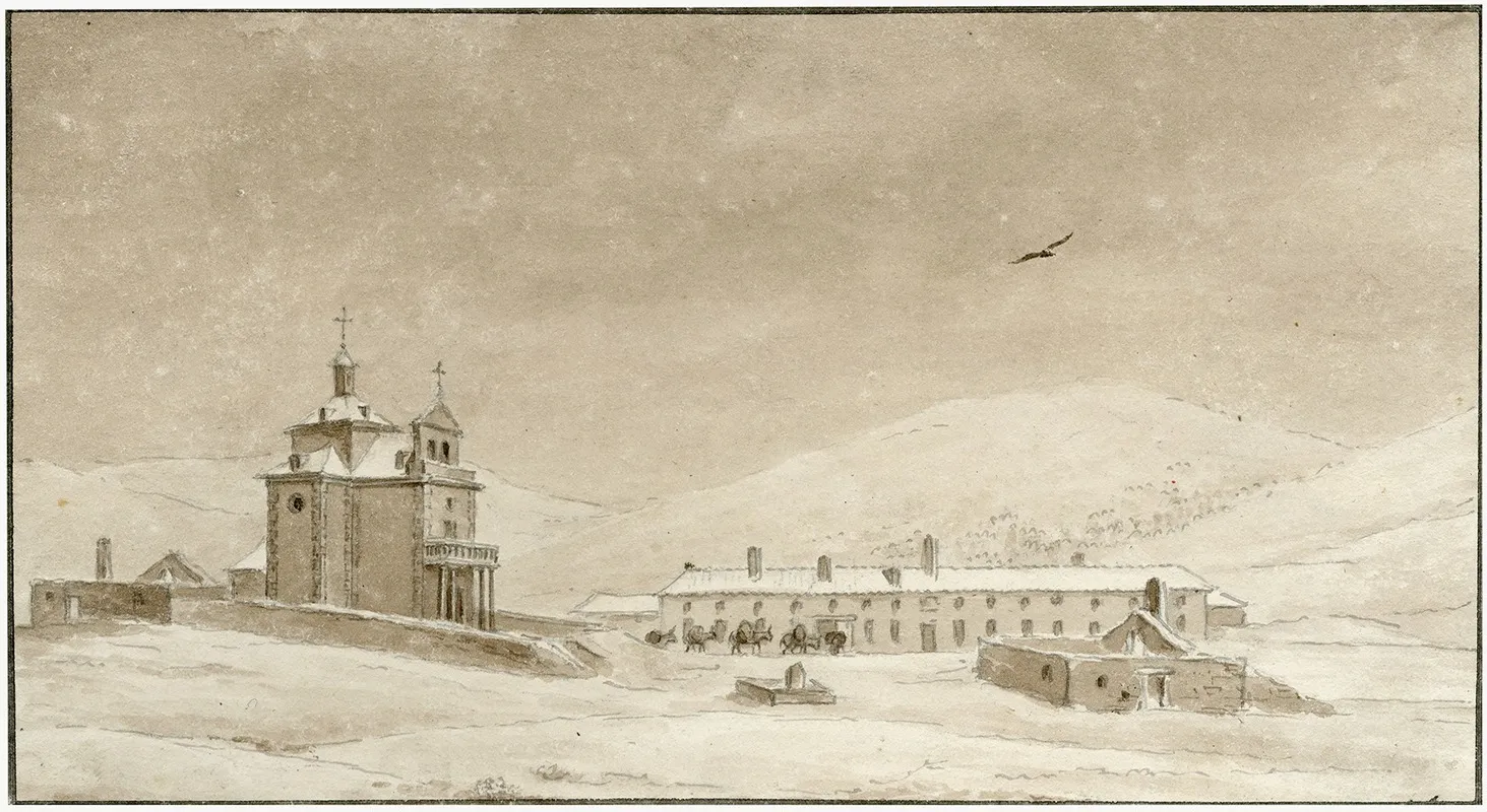 Kerk En Herberg Op De Berg Gouadarama by Otto Howen - Canvas Print