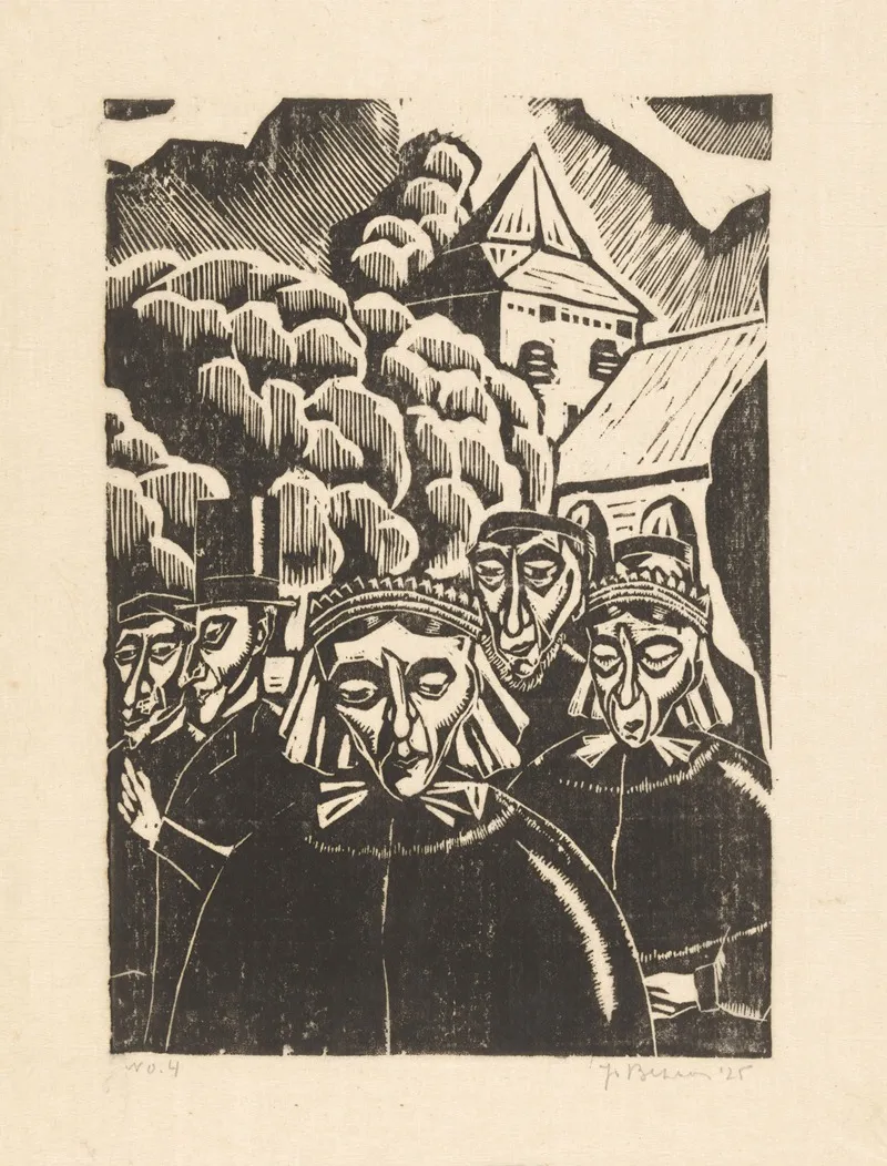Kerkgang by Jo Bezaan - Canvas Print