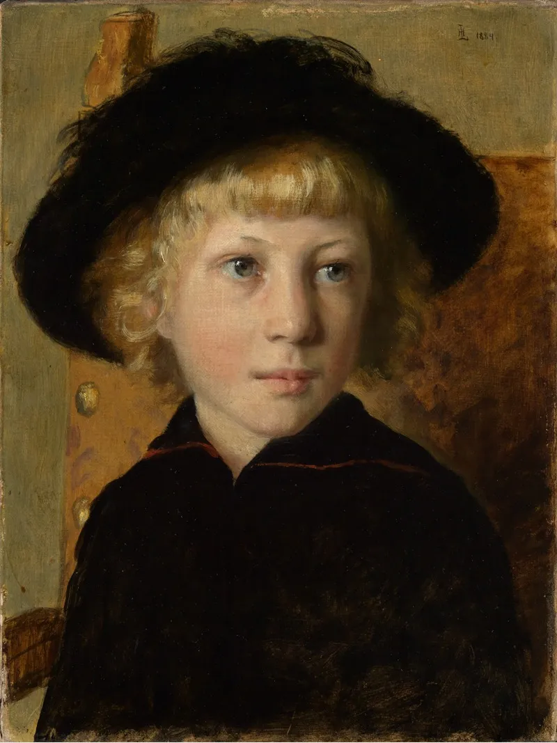 Kinderbildnis 2 by Albert Lang - Canvas Print