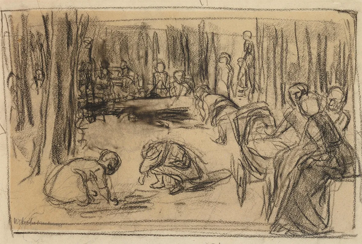 Kinderspielplatz by Max Liebermann - Canvas Print