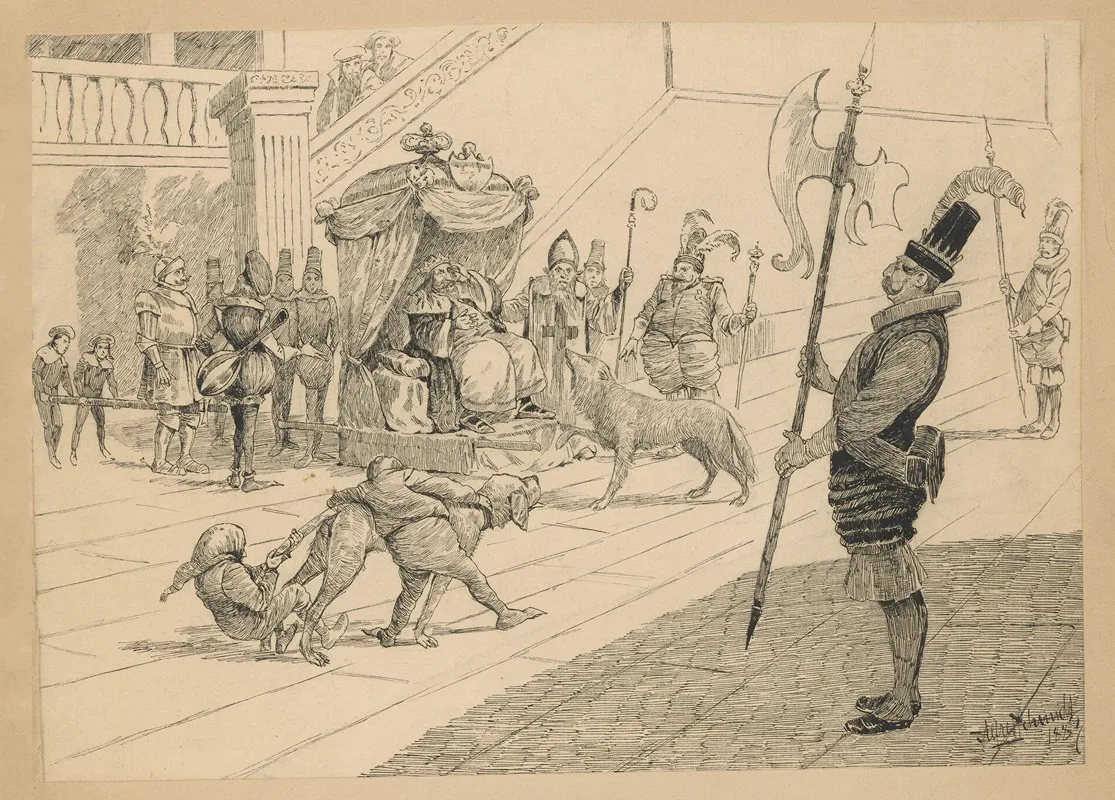 King And Prince by Alfred Schmidt - Canvas Print