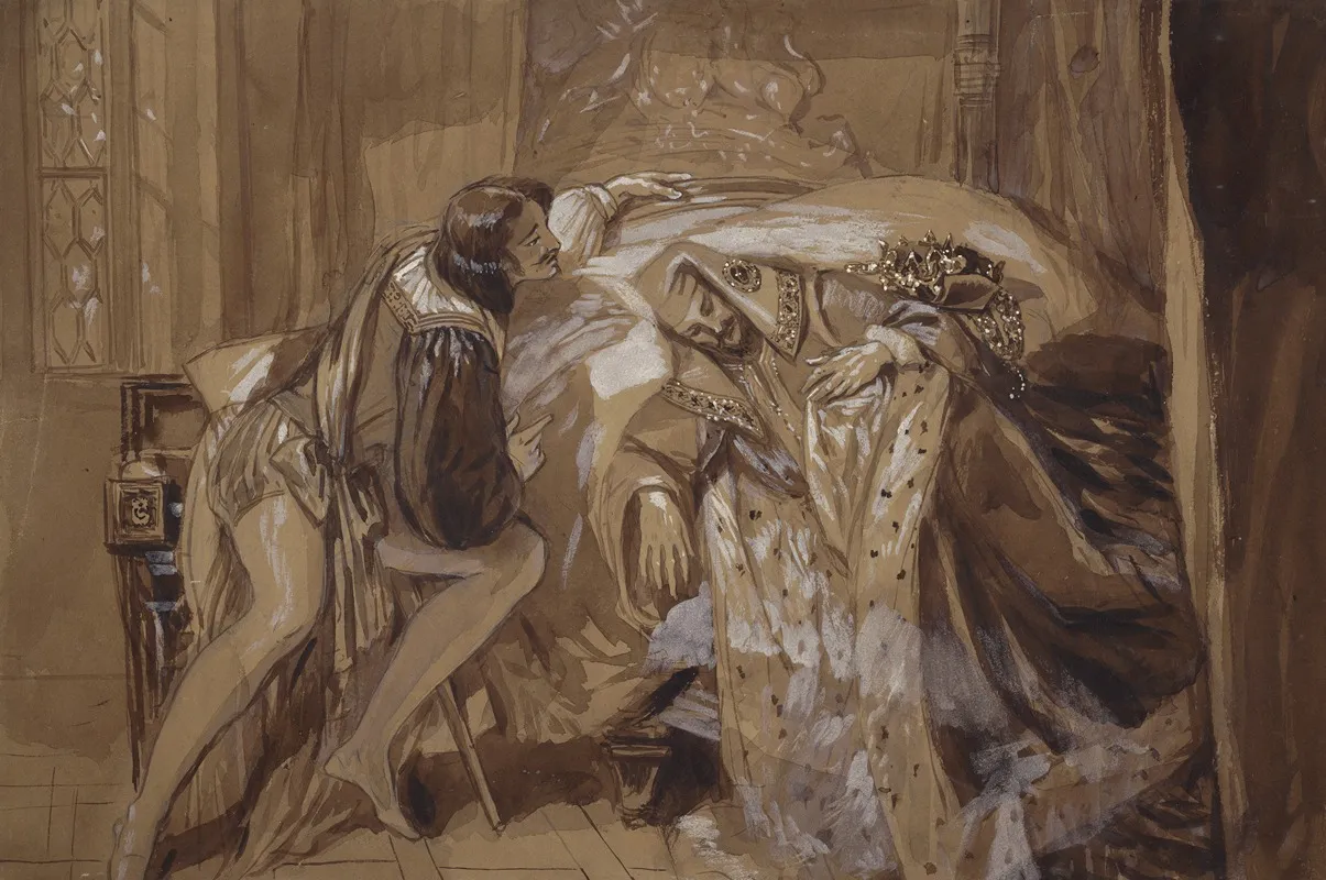 King Henry Iv Part Ii Iv 2 by Alfred Edward Chalon - Canvas Print