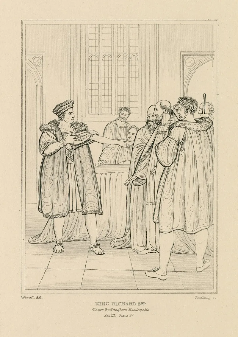 King Richard Iii Act 3 Scene 4 by William Francis Starling - Canvas Print