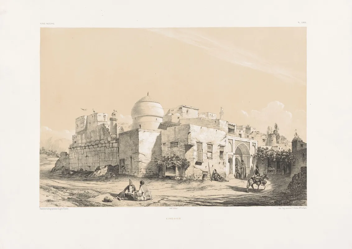 Kingavar by Eugène Flandin - Canvas Print