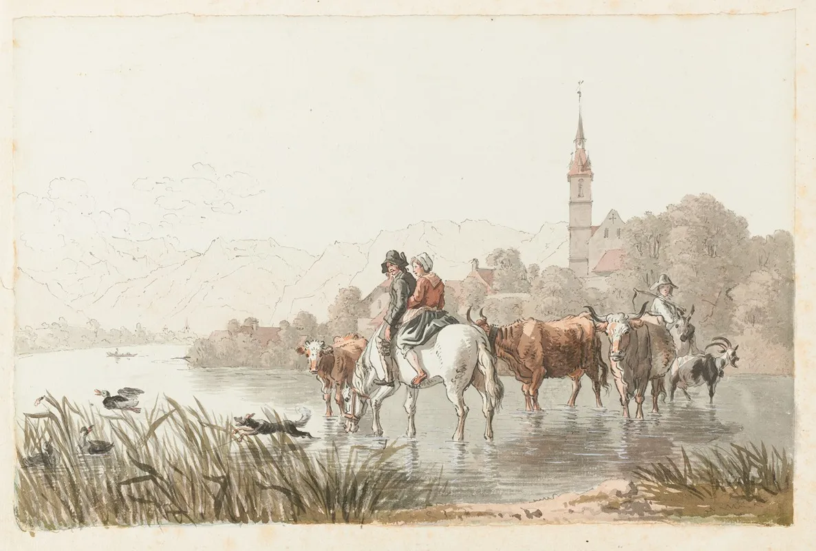 Kirchberg Von Sudwesten by Johann Jakob Biedermann - Canvas Print