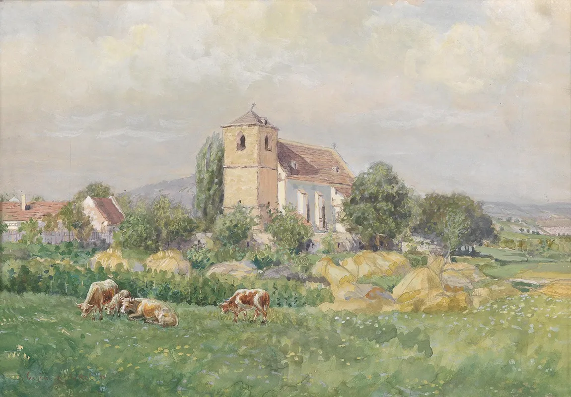 Kirche In Staatz by Eugen Jettel - Canvas Print