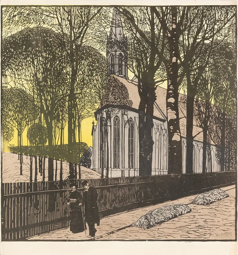 Kirche St Michael In Heiligenstadt by Carl Moll - Canvas Print