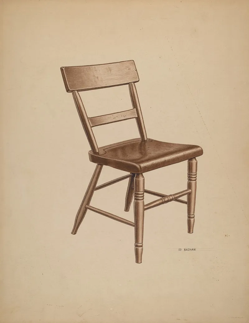 Kitchen Chair by Edward Bashaw - Canvas Print