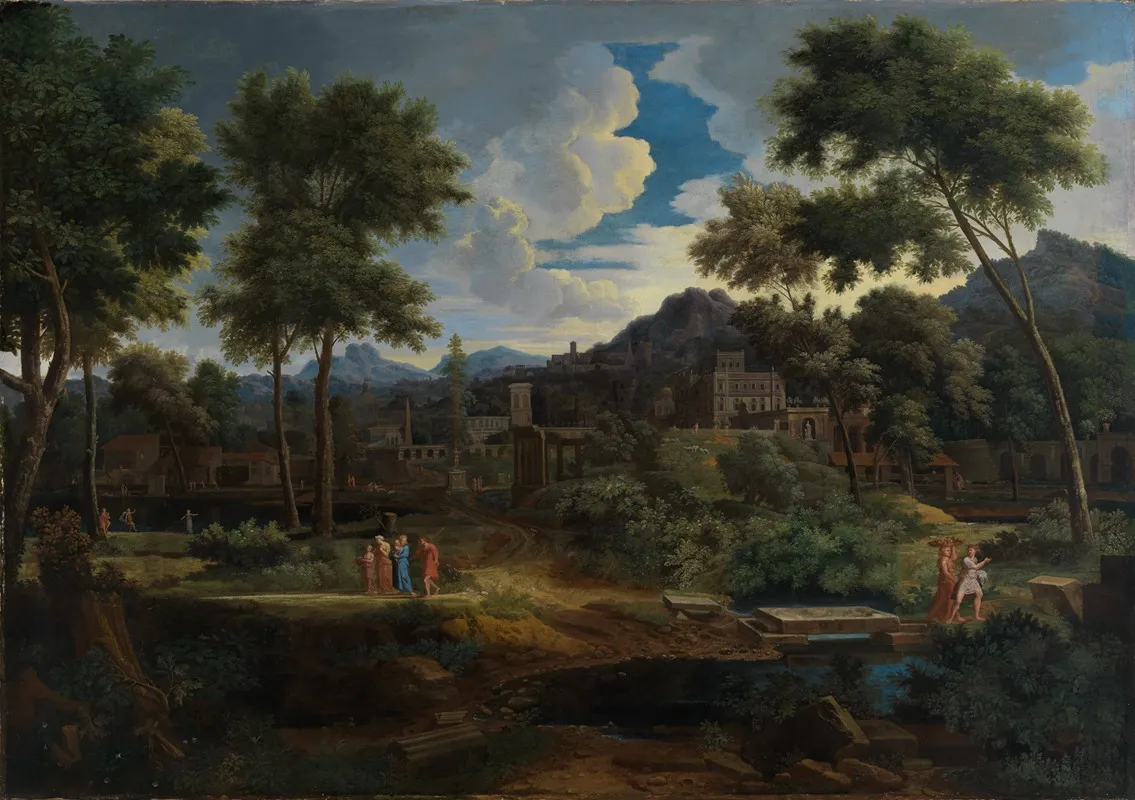 Klassische Landschaft by Jean-François Millet - Canvas Print