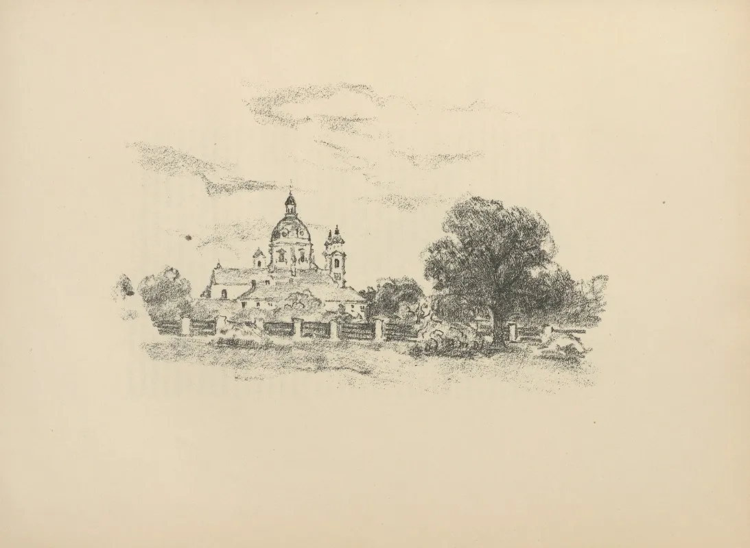 Kloster Poshaisstzje by Hermann Struck - Canvas Print