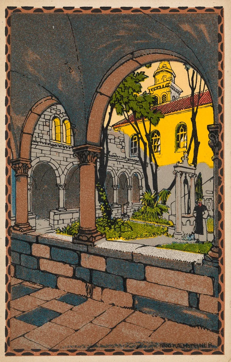 Klostergang Trau by Hans Kalmsteiner - Canvas Print