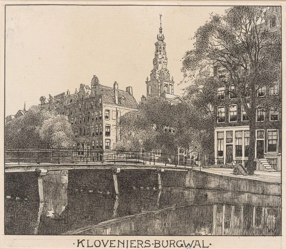 Kloveniers Burgwal Te Amsterdam by Willem Wenckebach - Canvas Print