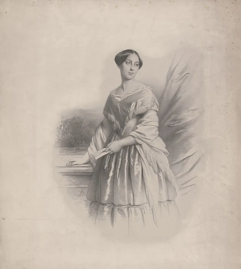 Knee Length Portrait Of A Lady