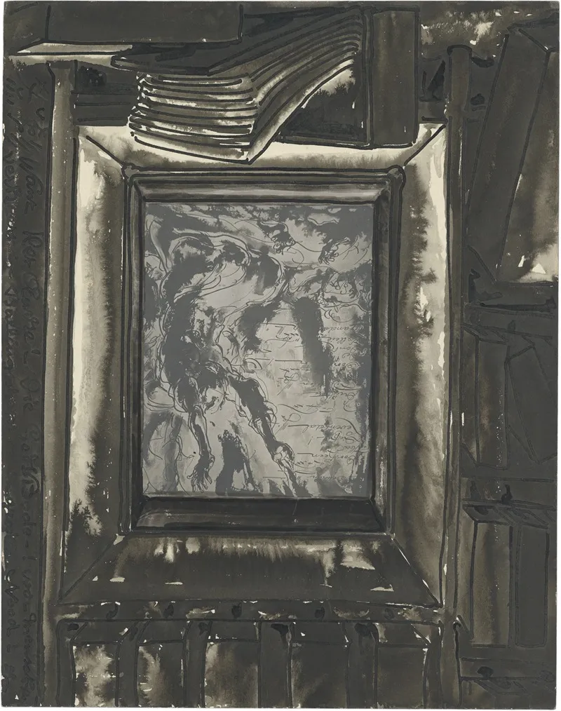 Knielende Figuren Met Armen In De Lucht