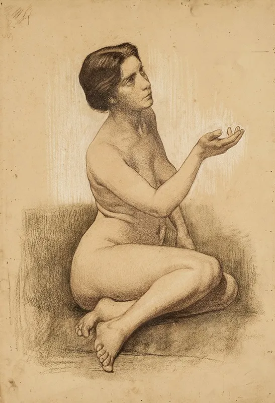 Kniender Weiblicher Akt 2