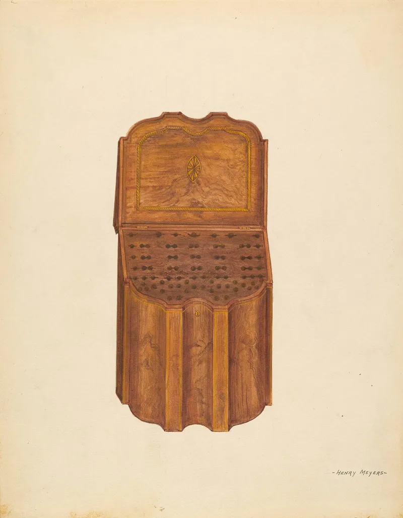 Knife Box Mahogany by Henry Meyers - Canvas Print