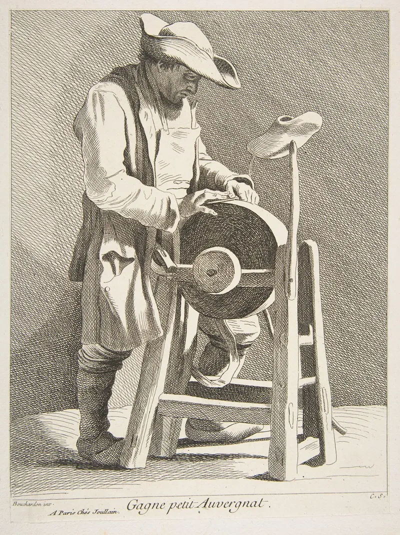 Knife Sharpener 2 by Edmé Bouchardon - Canvas Print