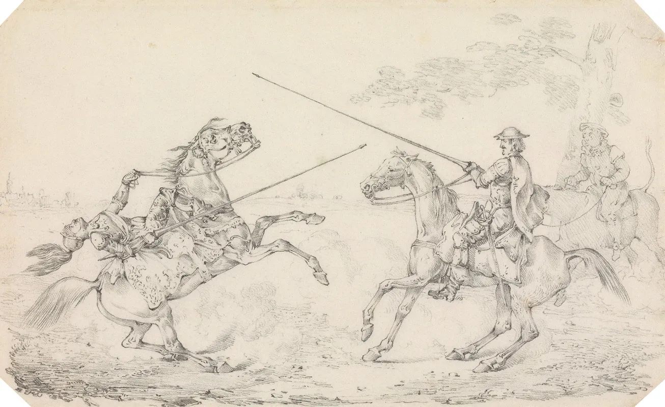 Knight Falling From His Horse At A Squires Tilt