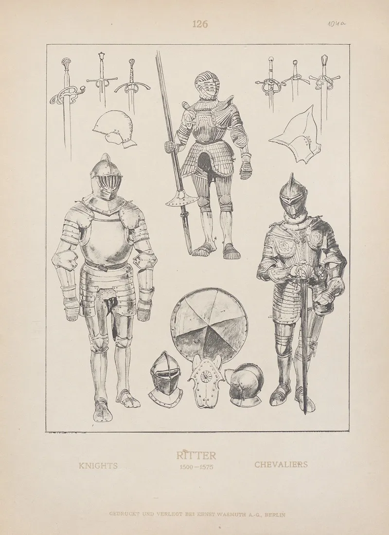 Knights by Adolf Rosenberg - Canvas Print