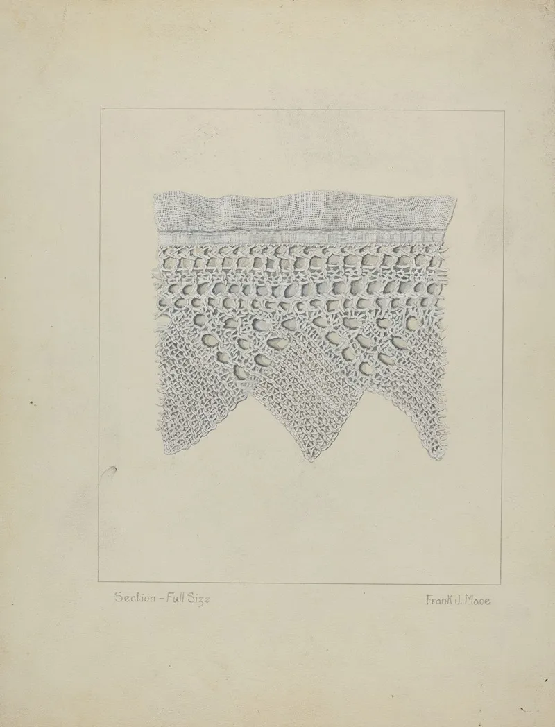 Knitted Lace Edging by Frank J. Mace - Canvas Print