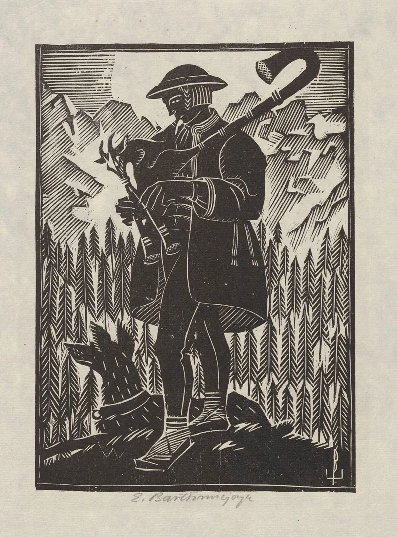 Kobziarz by Edmund Bartłomiejczyk - Canvas Print
