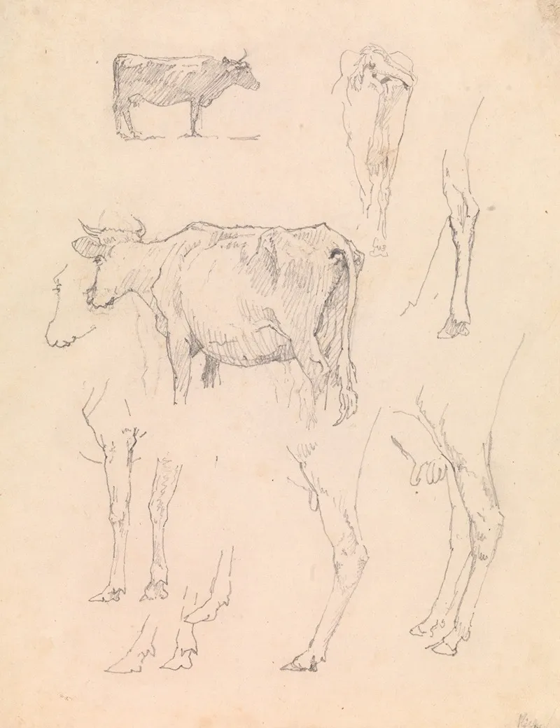 Koer by Christen Købke - Canvas Print