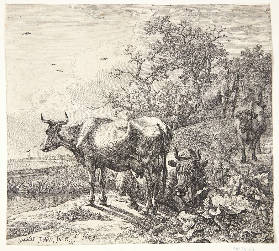 Kohyrden 2 by Paulus Potter - Canvas Print